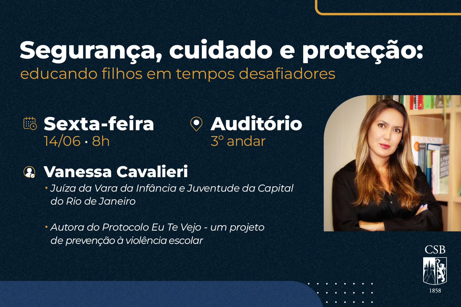 Palestra "Segurança, cuidado e proteção: educando filhos em tempos desafiadores"