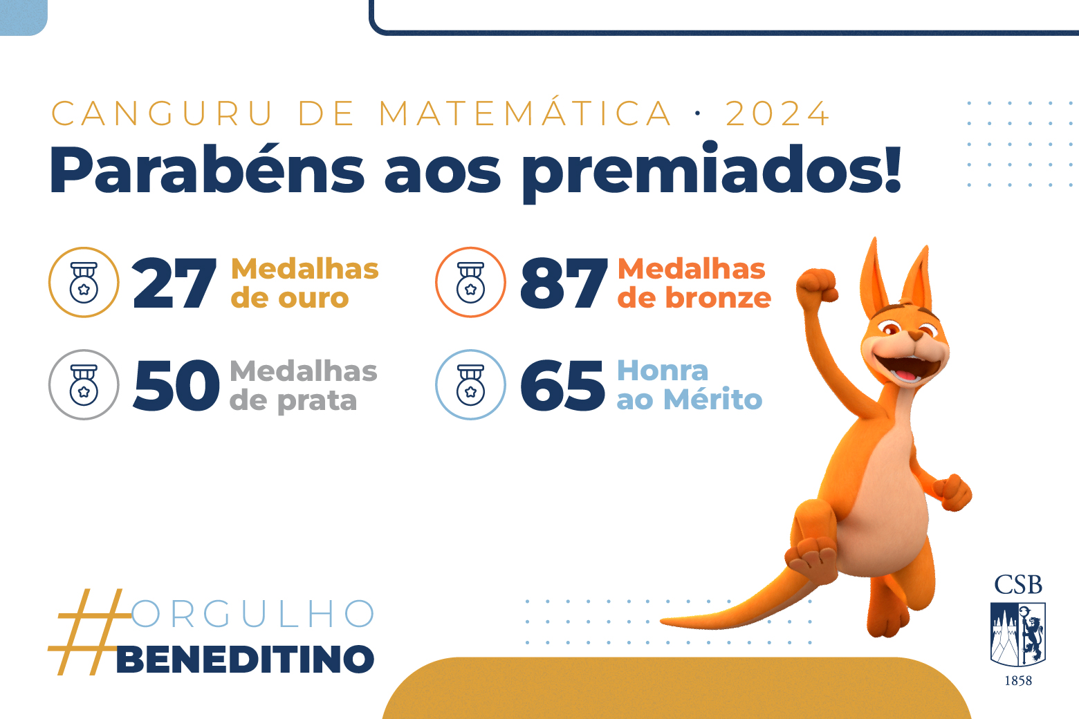 Premiados da Olimpíada Canguru de Matemática 2024