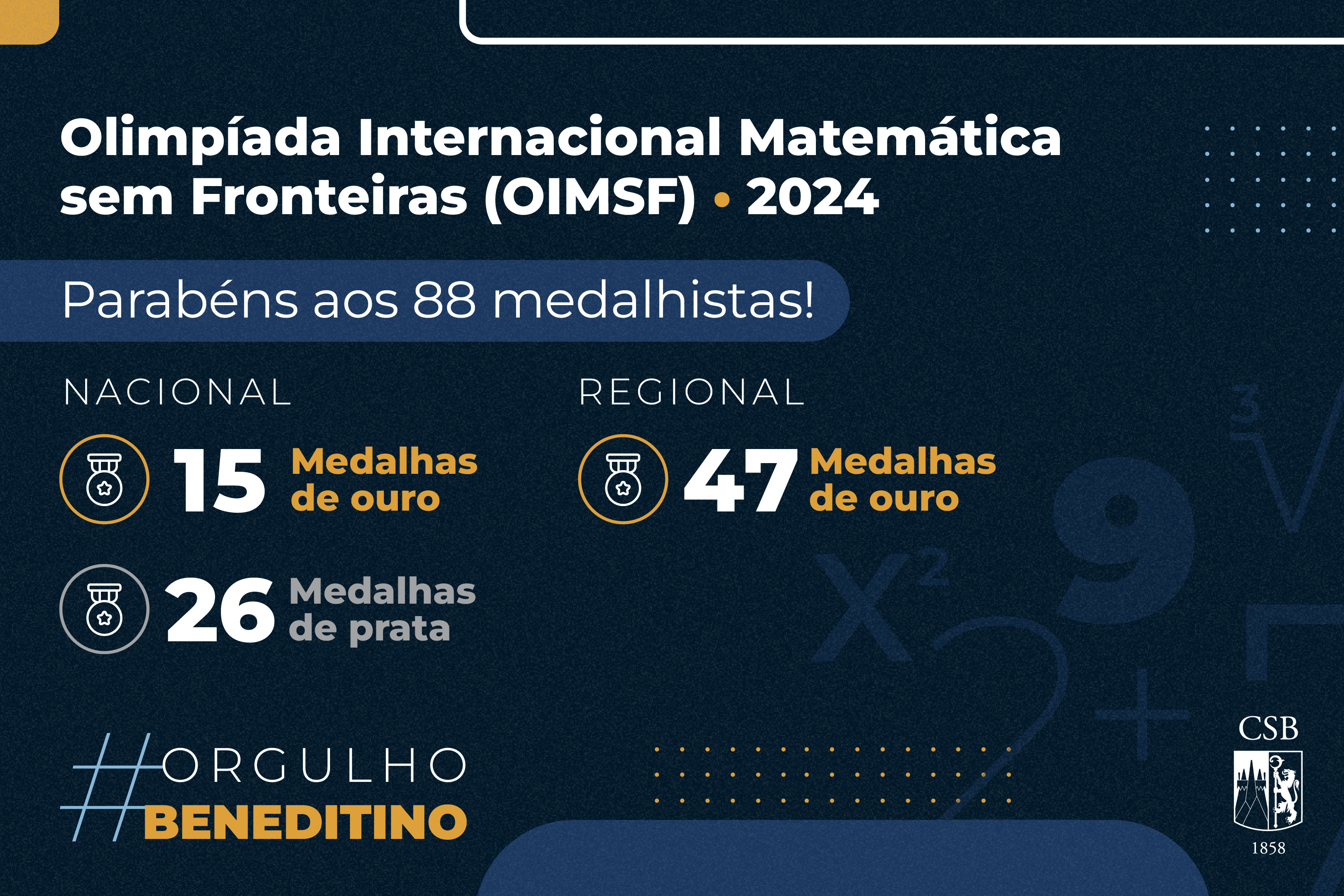 Medalhistas na Olimpíada Internacional Matemática sem Fronteiras