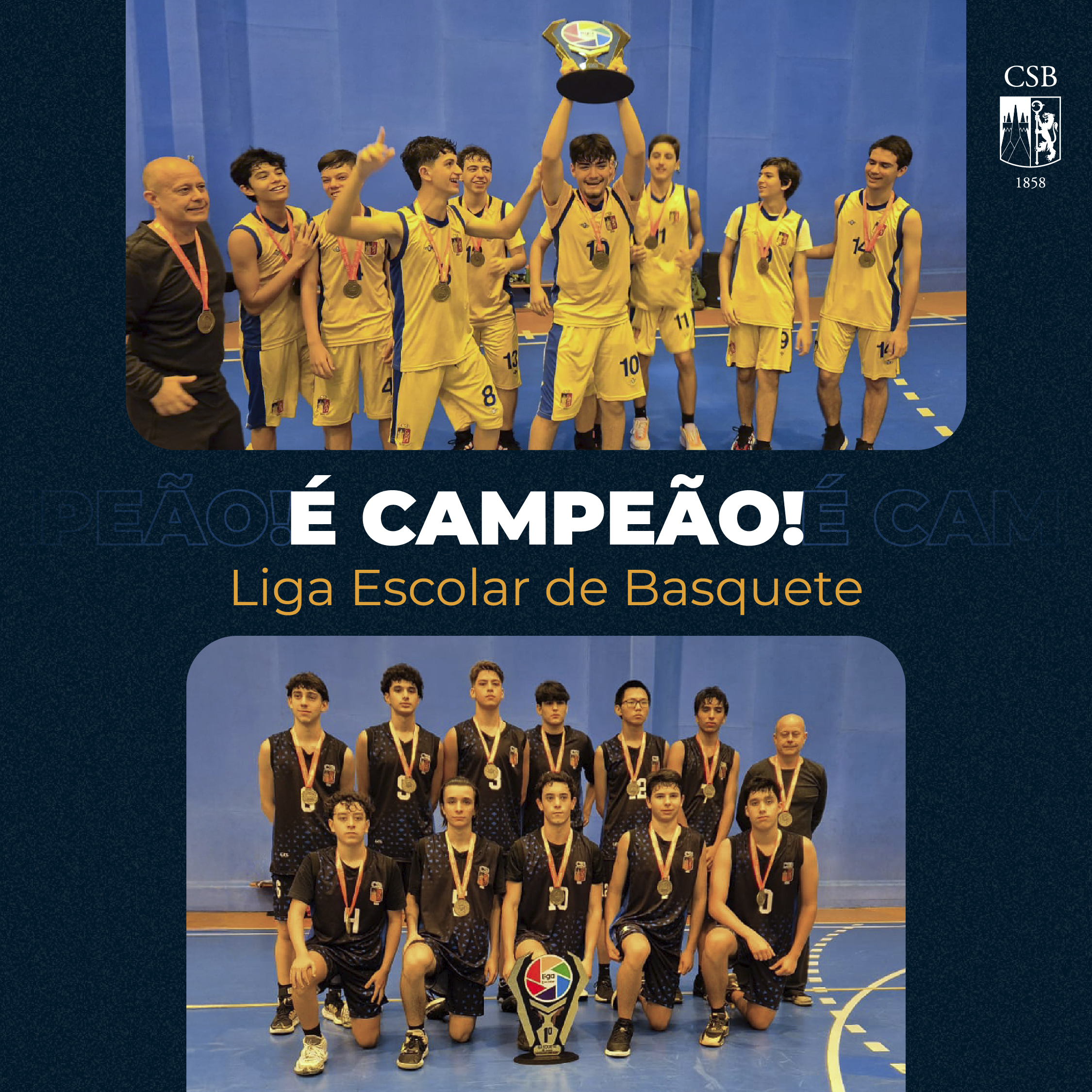 Sub-15 e sub-18 de Basquete são campeões da Liga Escolar