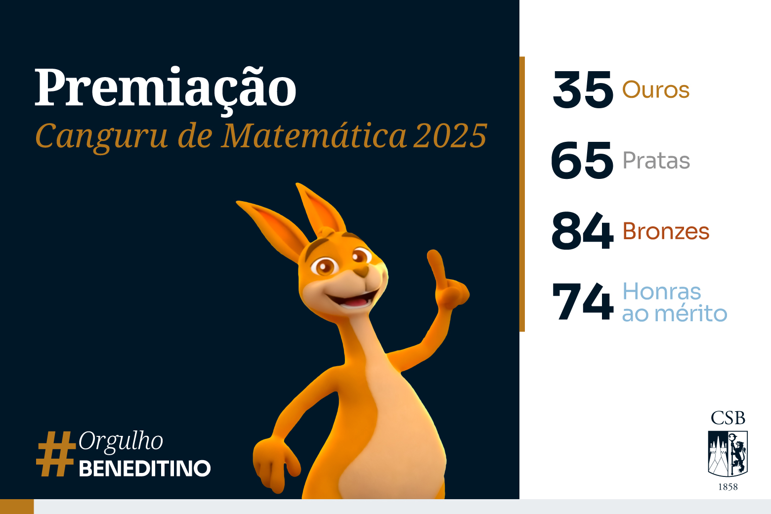 Medalhas do Concurso Internacional Canguru de Matemática Brasil